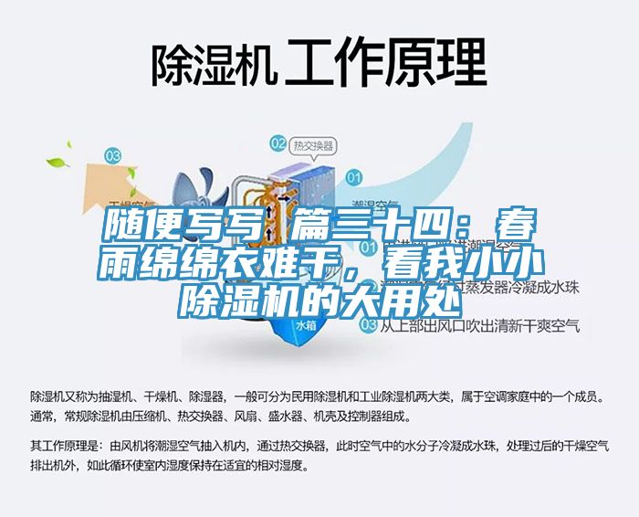 隨便寫寫 篇三十四：春雨綿綿衣難干，看我小小除濕機(jī)的大用處