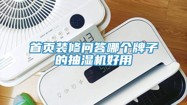 首頁裝修問答哪個牌子的抽濕機(jī)好用